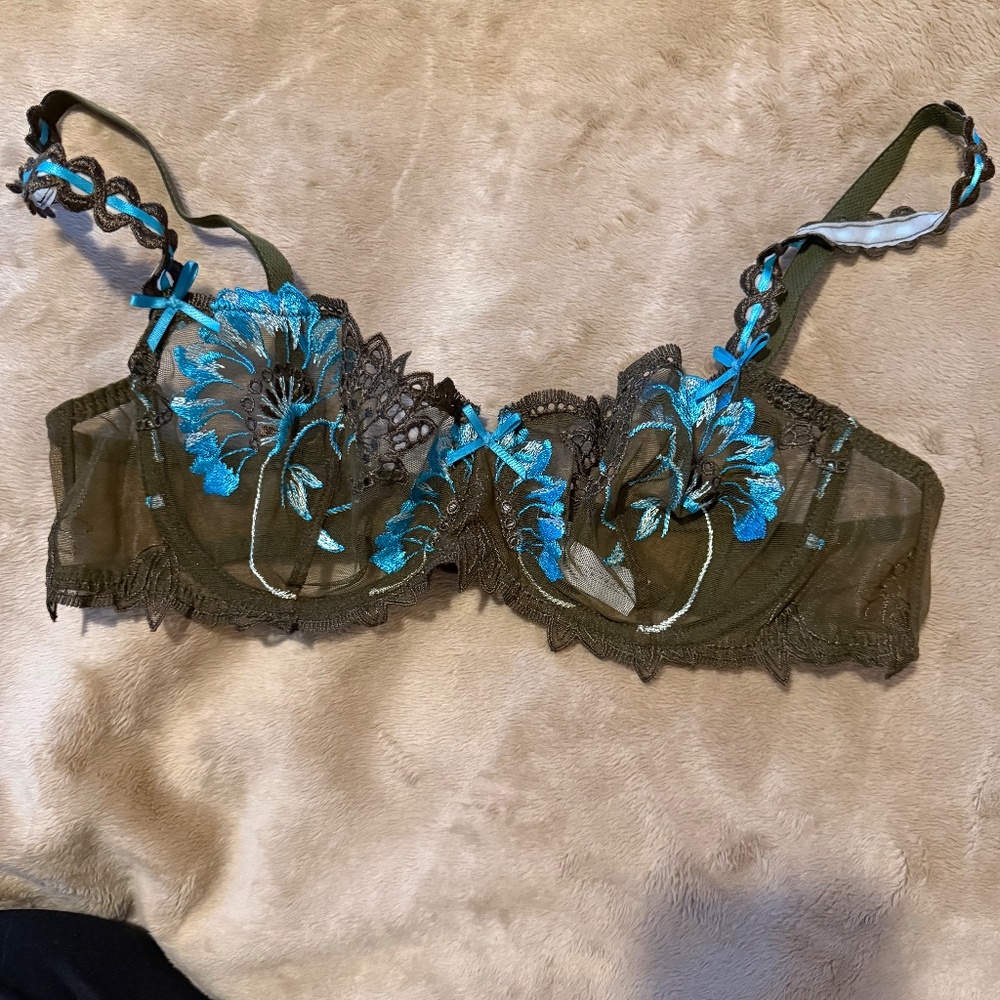 Simone Perele Delices Sheer Demi Bra 36C NWOT